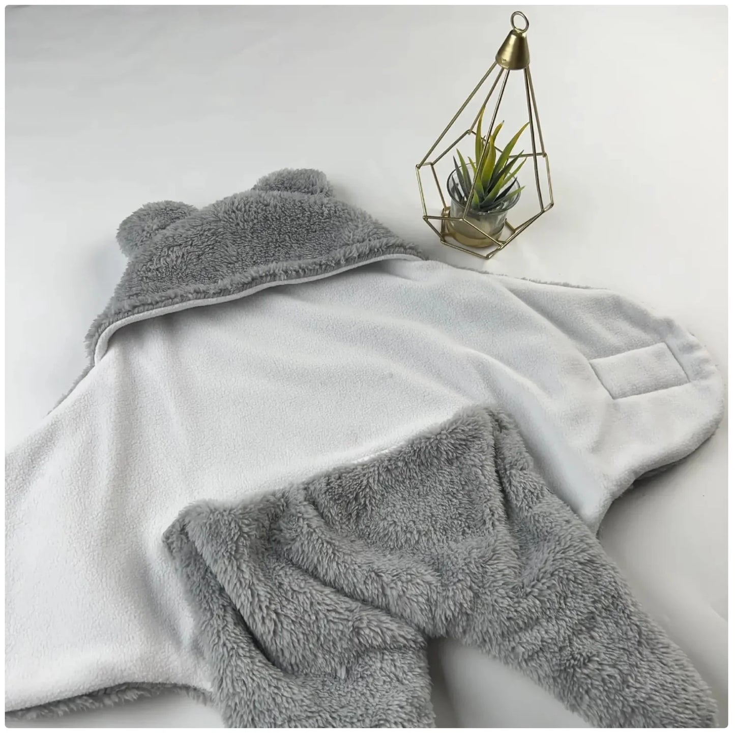 Cute Bear Ear Baby Plush Sleeping Bag - Warm and Cozy Infant Sleep Sack