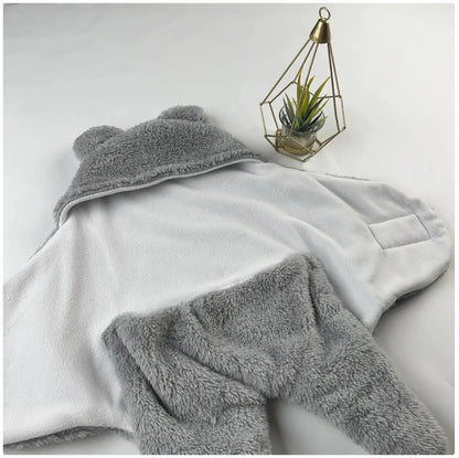Cute Bear Ear Baby Plush Sleeping Bag - Warm and Cozy Infant Sleep Sack
