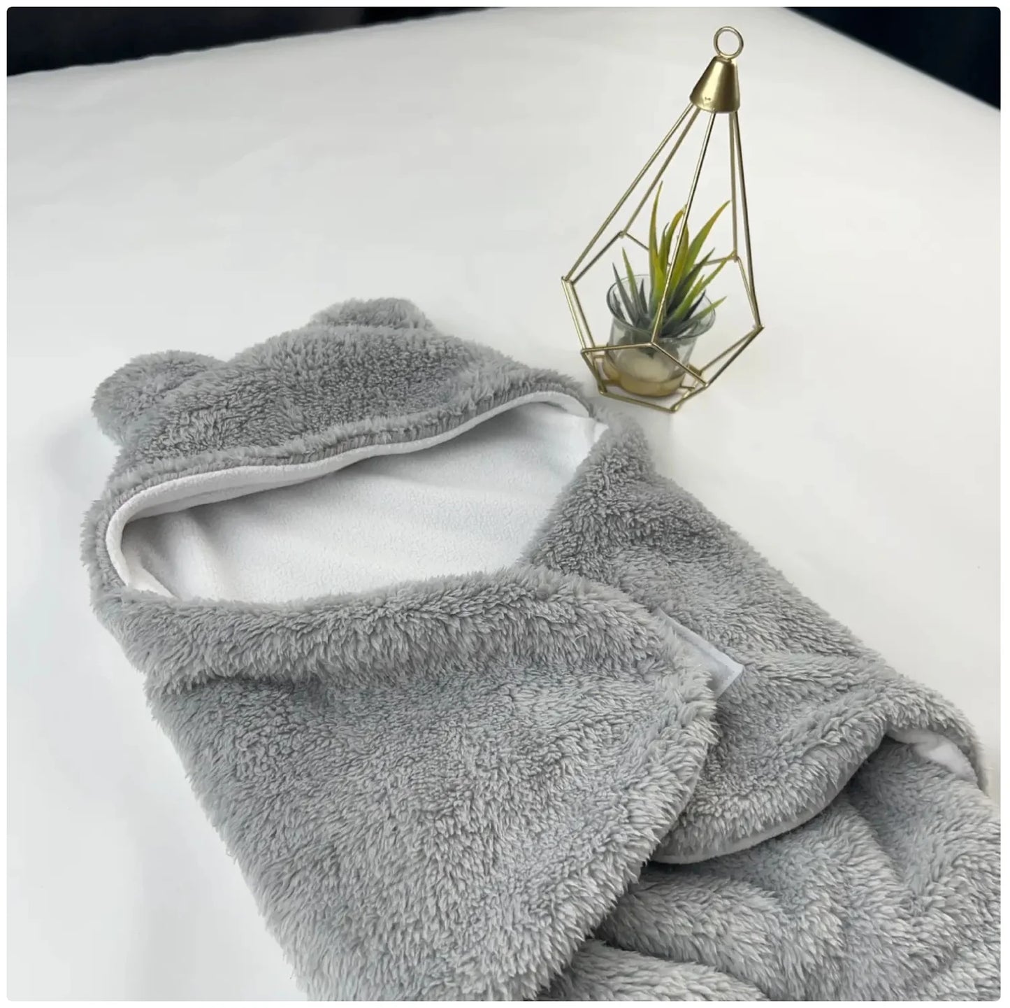 Cute Bear Ear Baby Plush Sleeping Bag - Warm and Cozy Infant Sleep Sack