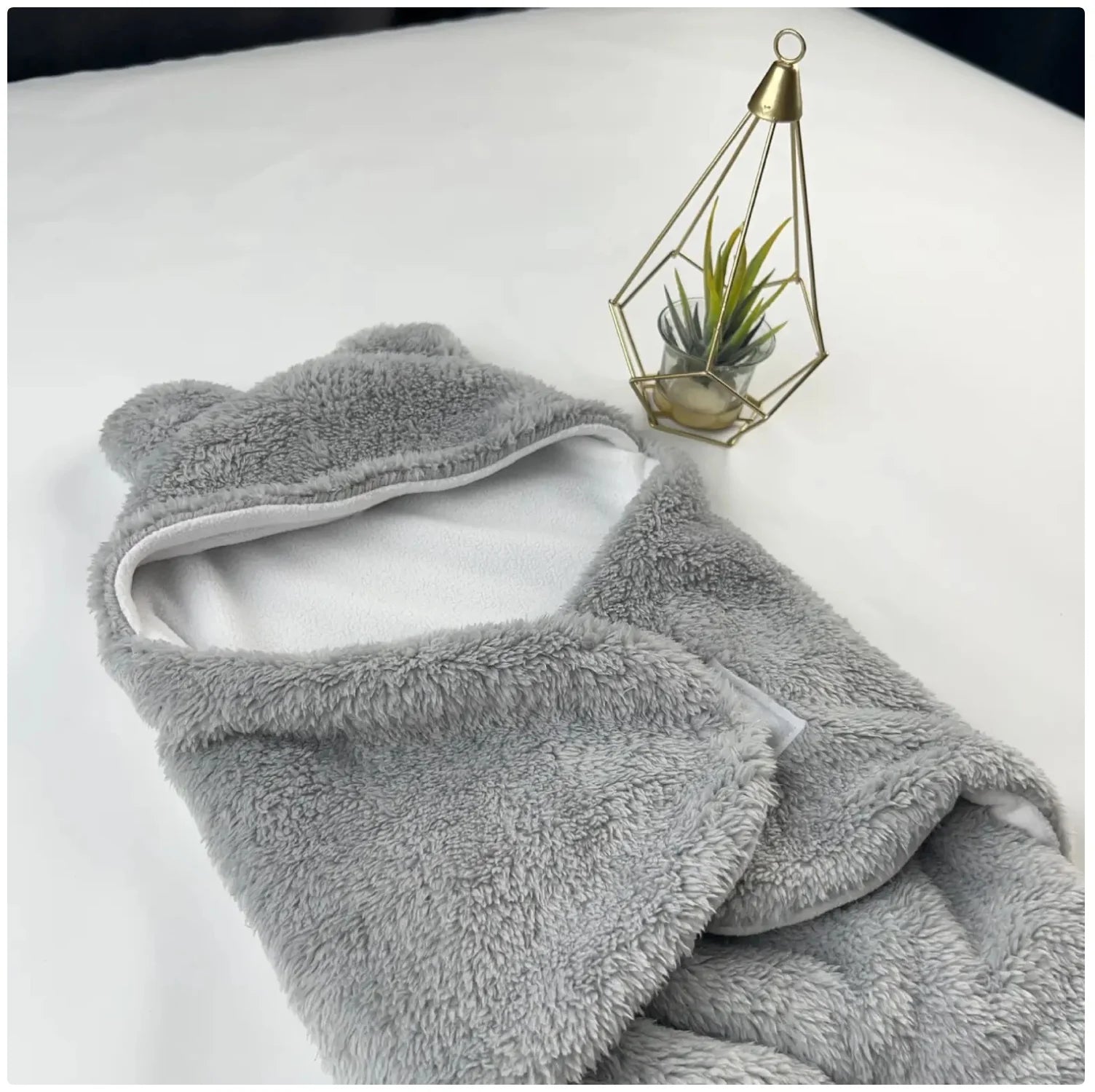 Cute Bear Ear Baby Plush Sleeping Bag - Warm and Cozy Infant Sleep Sack