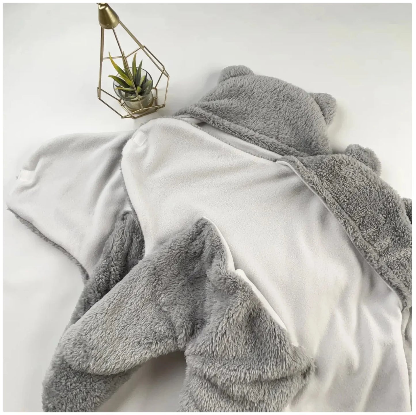 Cute Bear Ear Baby Plush Sleeping Bag - Warm and Cozy Infant Sleep Sack